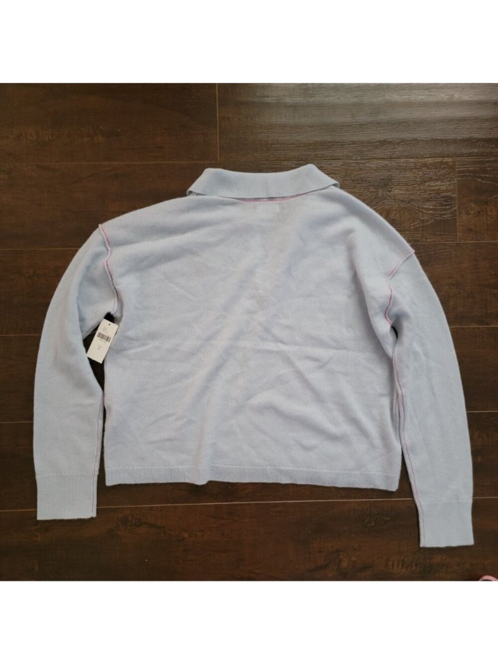 Anthropologie The Jensen Cashmere Polo Sweater Dog Preppy Old Money Women M - Picture 3 of 7